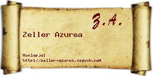 Zeller Azurea névjegykártya